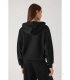 Sudadera Afelpada de Mujer con Capucha en Color Negro Ysabel Mora 70745