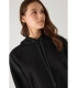 Sudadera Afelpada de Mujer con Capucha en Color Negro Ysabel Mora 70745