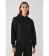Sudadera Afelpada de Mujer con Capucha en Color Negro Ysabel Mora 70745