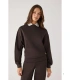 Sudadera Afelpada de Mujer con Cuello Redondo en Color Marrón Ysabel Mora 70746
