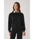 Sudadera Afelpada de Mujer con Cuello Redondo en Color Negro Ysabel Mora 70746