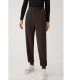 Pantalón Jogger Afelpado de Mujer con Tiro Alto en Color Marrón Ysabel Mora 70748