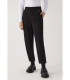 Pantalón Jogger Afelpado de Mujer con Tiro Alto en Color Negro Ysabel Mora 70748