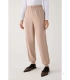 Pantalón Jogger Afelpado de Mujer con Tiro Alto en Color Beige Ysabel Mora 70748