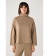 Jersey Textura Piqué de Mujer con Cuello Perkins en Color Camel Ysabel Mora 70749