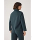 Jersey Textura Piqué de Mujer con Cuello Perkins  en Color Azul Ysabel Mora 70749