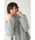 Jersey Afelpado de Mujer con Cuello Alto Color Azul Ysabel Mora 70753