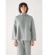 Jersey Afelpado de Mujer con Cuello Alto Color Azul Ysabel Mora 70753
