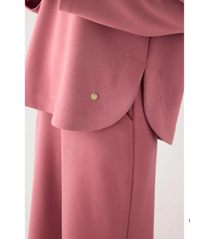 Jersey Afelpado de Mujer con Cuello Alto Color Rosa Ysabel Mora 70753