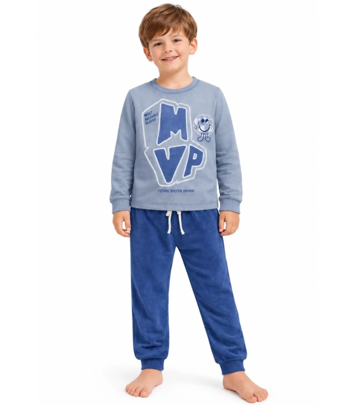 Pijama Niño Spandex MVP Azul 262L7123 Tobogan