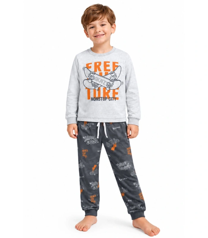Pijama Niño Spandex Skate Gris 262L7124 Tobogan
