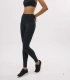 Legging Deportivo Ysabel Mora Negro con Efecto Vientre Plano y Push-Up Malla Compresiva de Tiro Alto y Corte Láser