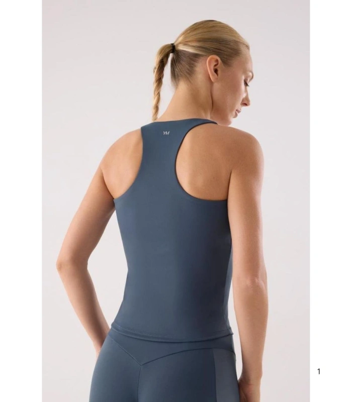 Camiseta Deportiva con Top Integrado Azul  70973 Ysabel Mora