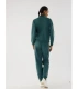 Sudadera Deportiva de Mujer con Cuello Perkins en Color Verde Ysabel Mora 70980