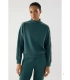 Sudadera Deportiva de Mujer con Cuello Perkins en Color Verde Ysabel Mora 70980