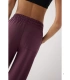 Pantalón Deportivo Recto de Mujer con Tiro Alto y Bolsillos Color Burdeos Ysabel Mora 70981