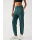 Pantalón Deportivo Jogger de Mujer con Tiro Alto con Bolsillos en Color Verde Ysabel Mora 70983