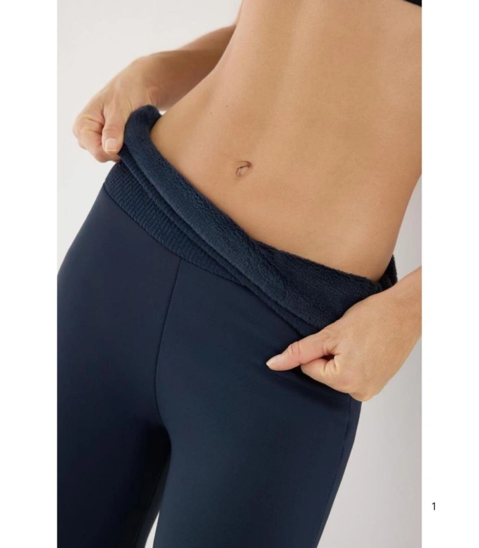 Leggings Deportivos Ultra Térmicos de Mujer y Tiro Alto en Color Azul Marino Ysabel Mora 70988
