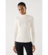 Camiseta Deportiva Térmica de Mujer con Cuello Perkins en Color Marfil Ysabel Mora 70991 (Colección Thermal)