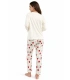 Pijama Manga Larga Mujer Peanuts Snoopy Crudo 63241