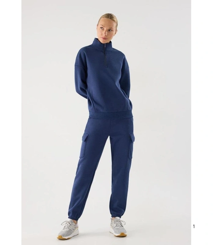 Chándal Deportivo de Mujer Afelpado Color Azul Marino Ysabel Mora 71000