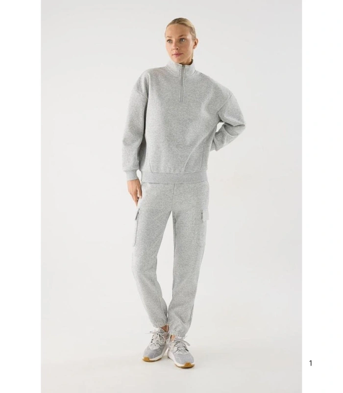 Chándal Deportivo de Mujer Afelpado Color Gris Ysabel Mora 71000