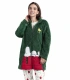 Bata Mujer Polar Classic Peanuts Verde Manga Larga con Cremallera