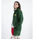Bata Mujer Polar Classic Peanuts Verde Manga Larga con Cremallera