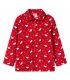 Bata Niña Polar Roja Love Snoopy Peanuts con Cremallera