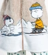 Bata Mujer Polar Snoopy Mountain Peanuts Beige con Cremallera