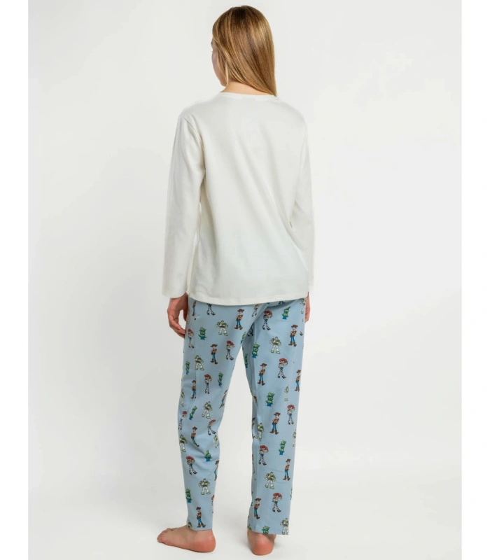 Pijama Mujer Toy Story 100% Algodón Manga Larga Azul