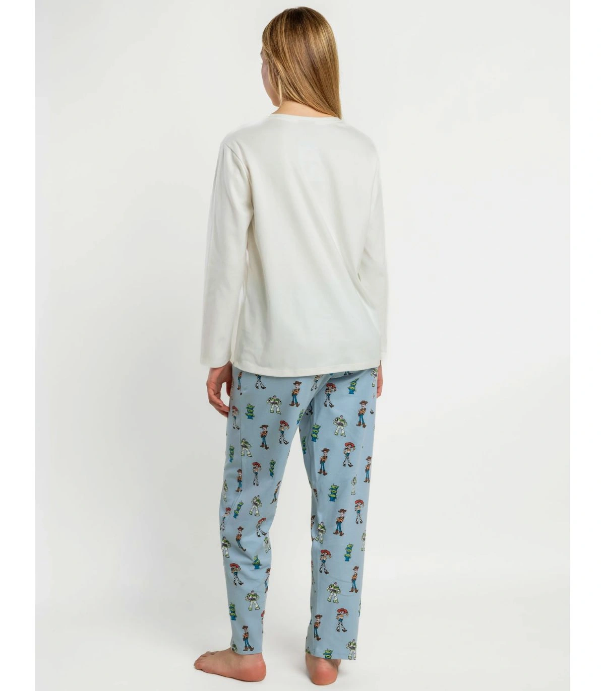 Pijama Mujer Toy Story 100% Algodón Manga Larga Azul