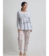 Pijama de Mujer en Algodón Interlock de Manga Larga Diassi Woman 25208975