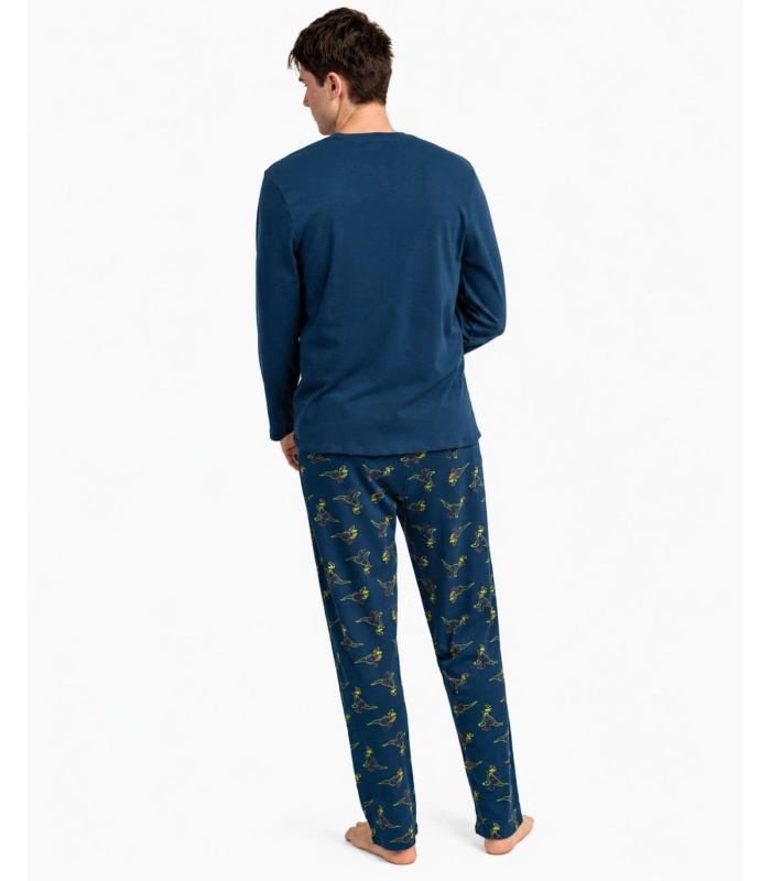 Pijama Hombre Toy Story 100% Algodón Manga Larga Azul