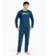 Pijama Hombre Toy Story 100% Algodón Manga Larga Azul