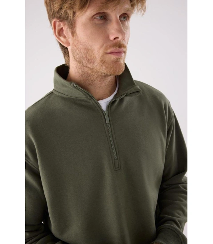Sudadera Deportiva de Hombre Afelpada Color Verde Ysabel Mora 75001