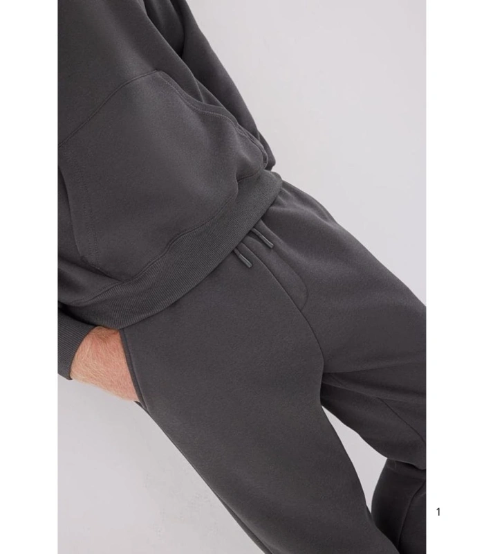 Chándal Deportivo de Hombre Afelpado con Sudadera Pantalón Jogger en Color Marrón Ysabel Mora75003