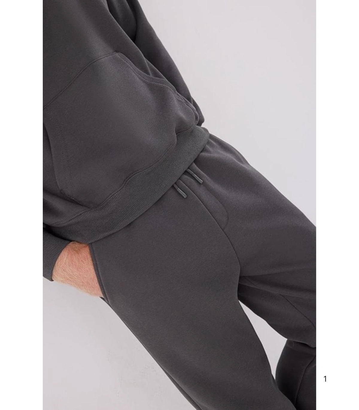 Chándal Deportivo de Hombre Afelpado con Sudadera Pantalón Jogger en Color Marrón Ysabel Mora75003