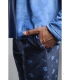 Pijama Largo de Hombre en Terciopelo "Wake Up Dormilón" Muydemi 26450