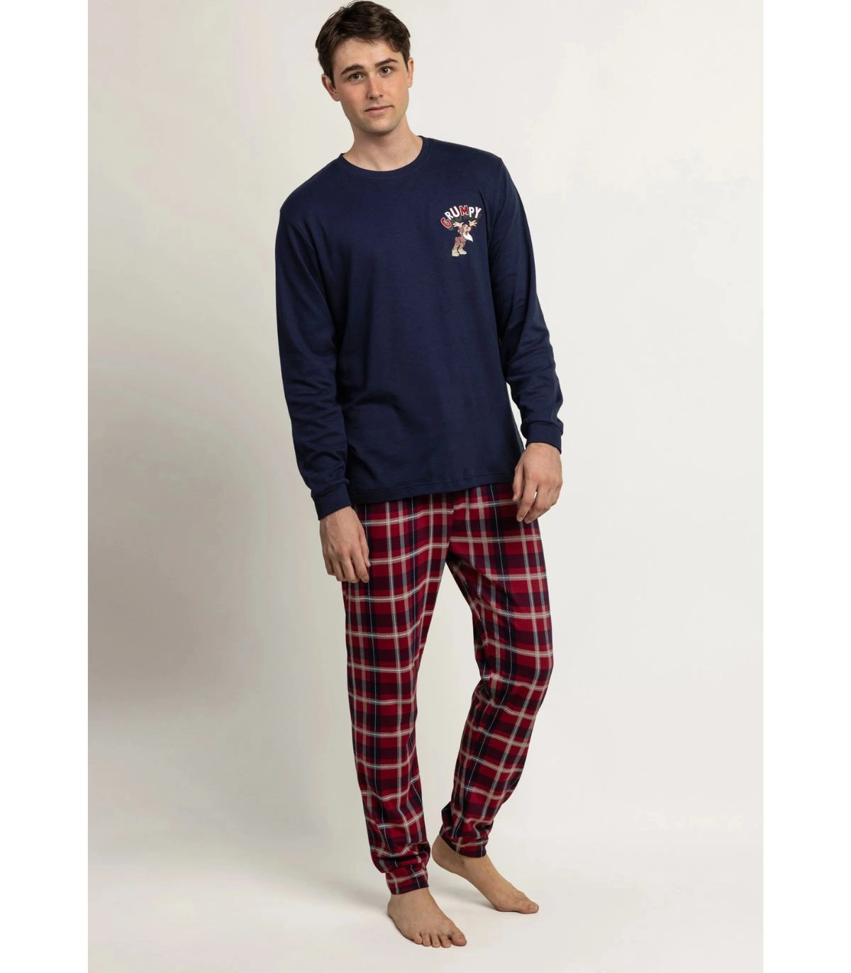 Pijama Hombre Grumpy Disney Manga Larga 100% Algodón