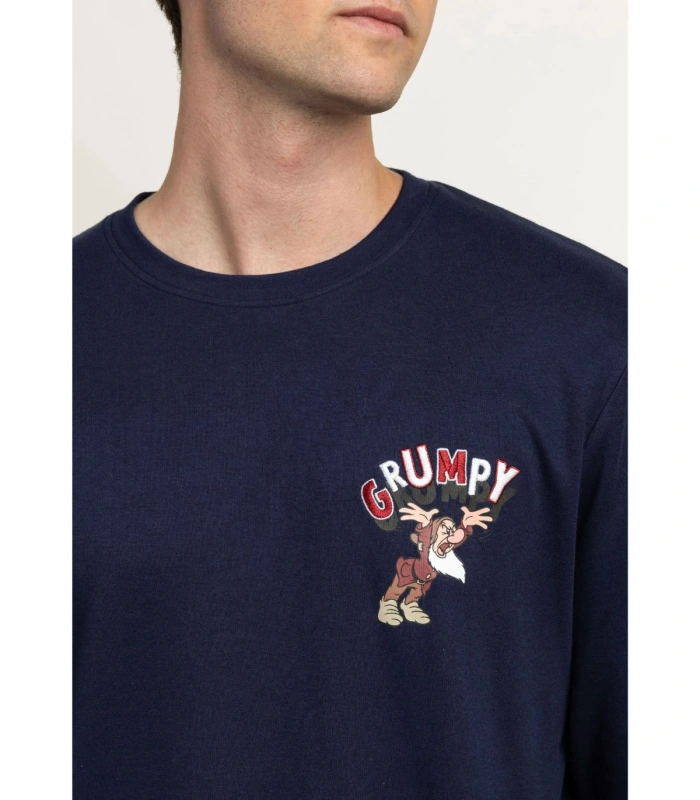 Pijama Hombre Grumpy Disney Manga Larga 100% Algodón