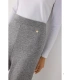 Pantalón Ancho Cálido de Tiro Alto Para Mujer Color Gris Ysabel Mora 70727