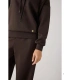 Sudadera Afelpada de Mujer con Capucha en Color Marrón Ysabel Mora 70745