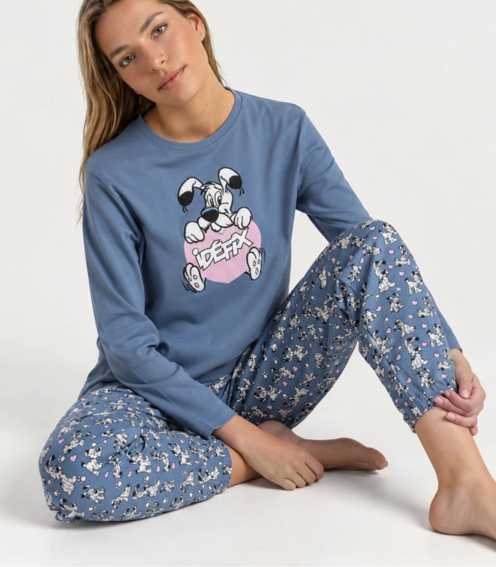 Pijama Mujer Idefix 100% Algodón Manga Larga