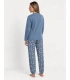 Pijama Mujer Idefix 100% Algodón Manga Larga