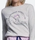 Pijama de Mujer en Tejido Calentito Interlock, Bolsillos y Puños Ysabel Mora Ref. 26227