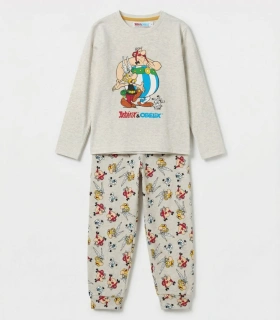 Pijama Niño Astérix y Obélix Manga Larga Algodón