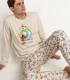 Pijama Hombre Astérix Le Copains Beige Manga Larga