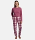 Pijama de Invierno para Mujer con Mensaje "All is possible" y Pantalón de Franela Ysabel Mora 26261