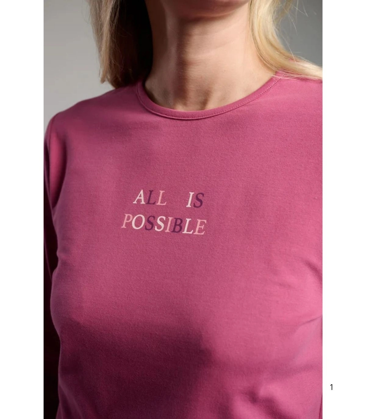 Pijama de Invierno para Mujer con Mensaje "All is possible" y Pantalón de Franela Ysabel Mora 26261